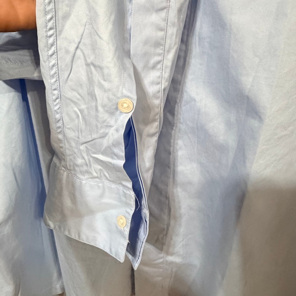 Zara Man Edition AW23 Light Blue Long Sleeve Button Down Shirt Large Relaxed Fit - Picture 4 of 6